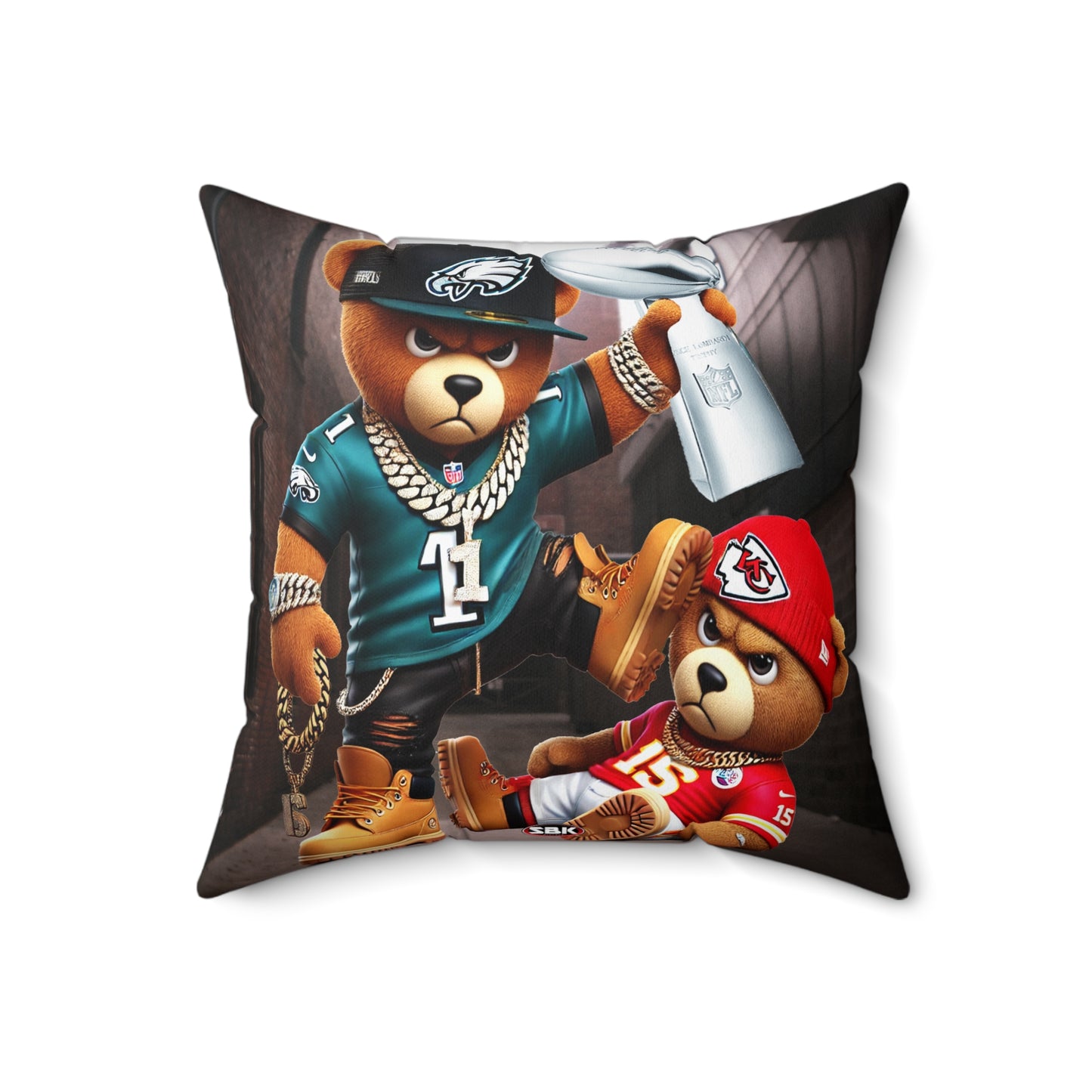 Bird Gang vs KC 18" Decorative Square Pillow