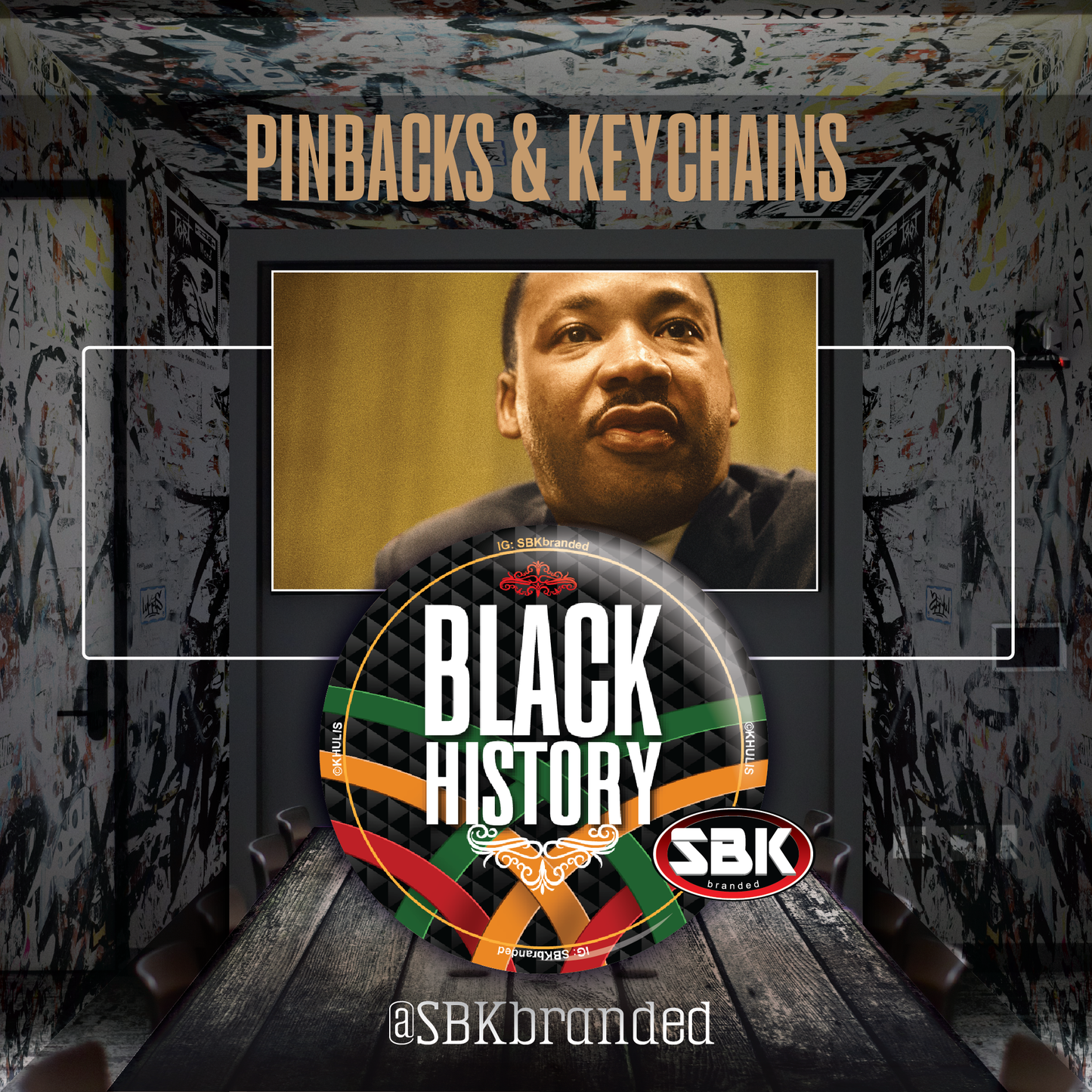 Black History Pinback Photo Button
