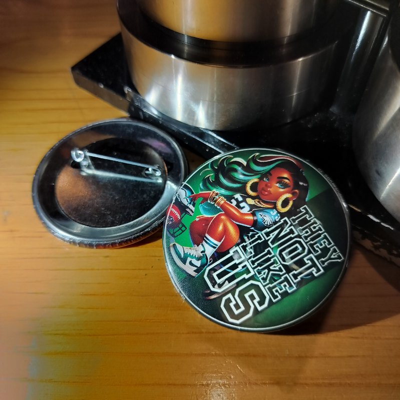 Philadelphia They Not Like Us Pinback Photo Button